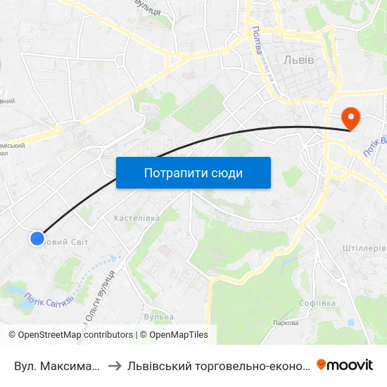 Вул. Максима Залізняка to Львівський торговельно-економічний університет map