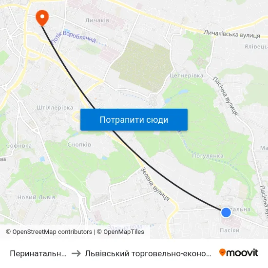 Перинатальний Центр to Львівський торговельно-економічний університет map