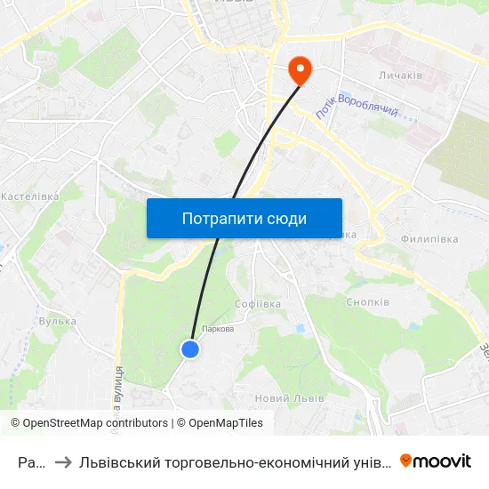 Рацс to Львівський торговельно-економічний університет map