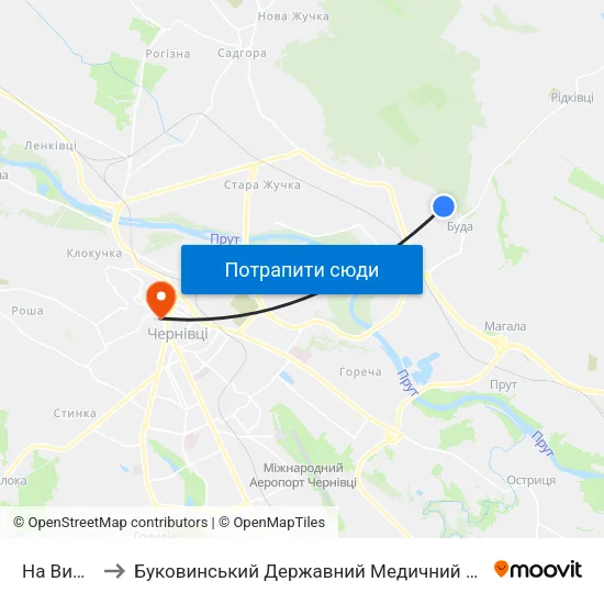 На Вимогу to Буковинський Державний Медичний Університет map