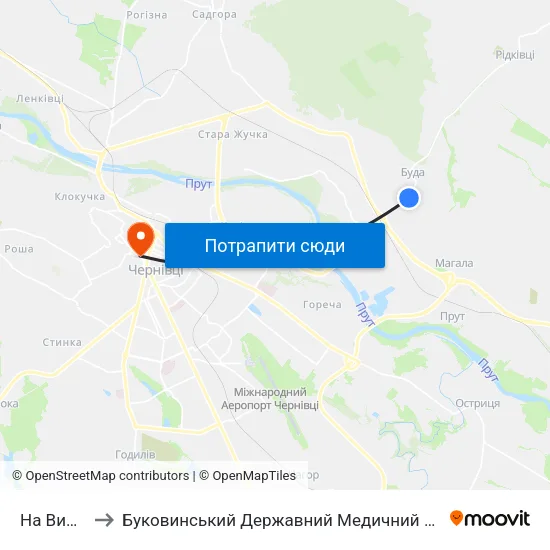 На Вимогу to Буковинський Державний Медичний Університет map