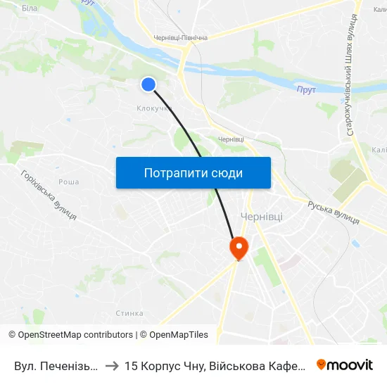 Вул. Печенізька to 15 Корпус Чну, Військова Кафедра map