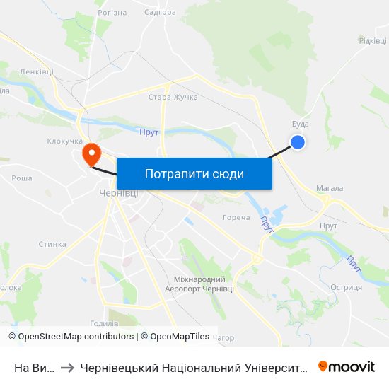 На Вимогу to Чернівецький Національний Університет Ім.Ю.Федьковича map