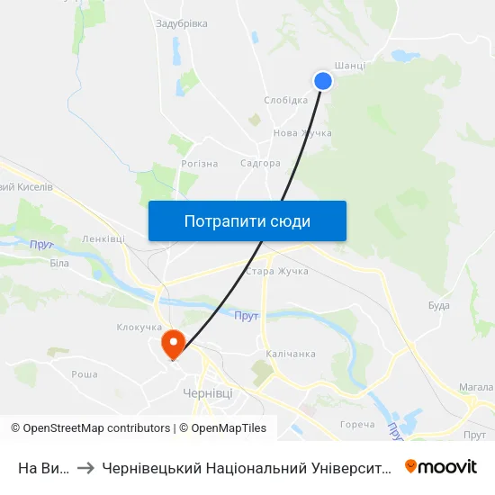 На Вимогу to Чернівецький Національний Університет Ім.Ю.Федьковича map