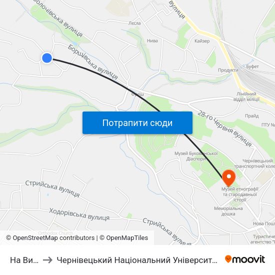На Вимогу to Чернівецький Національний Університет Ім.Ю.Федьковича map