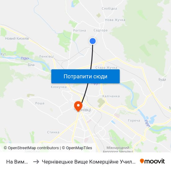 На Вимогу to Чернівецьке Вище Комерційне Училище map