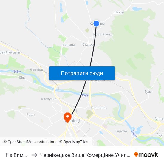 На Вимогу to Чернівецьке Вище Комерційне Училище map