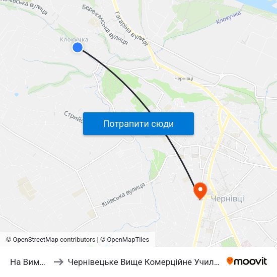 На Вимогу to Чернівецьке Вище Комерційне Училище map