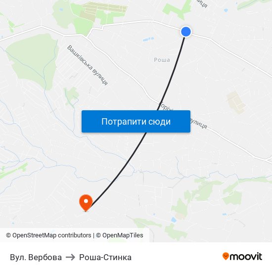 Вул. Вербова to Роша-Стинка map