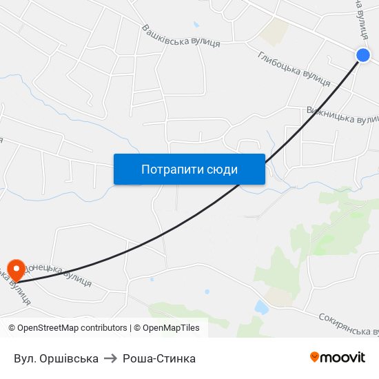 Вул. Оршівська to Роша-Стинка map