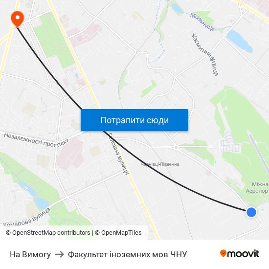 На Вимогу to Факультет іноземних мов ЧНУ map