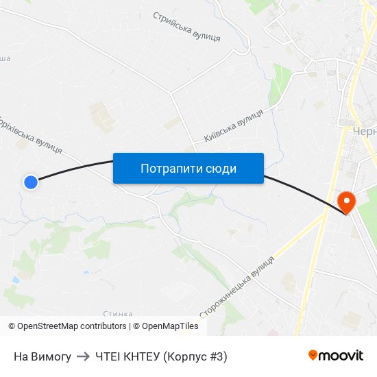 На Вимогу to ЧТЕІ КНТЕУ (Корпус #3) map