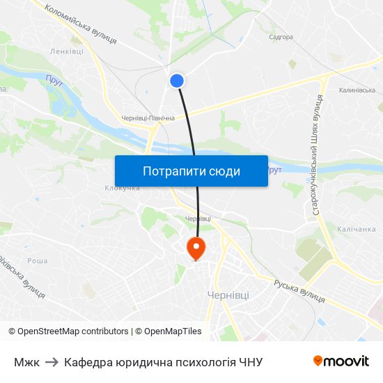 Мжк to Кафедра юридична психологія ЧНУ map