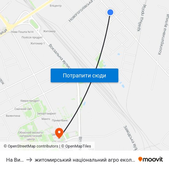 На Вимогу to житомирський національний агро екологічний університет map