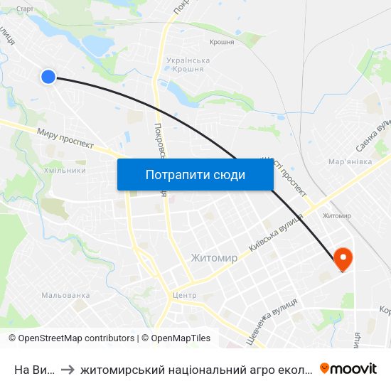 На Вимогу to житомирський національний агро екологічний університет map