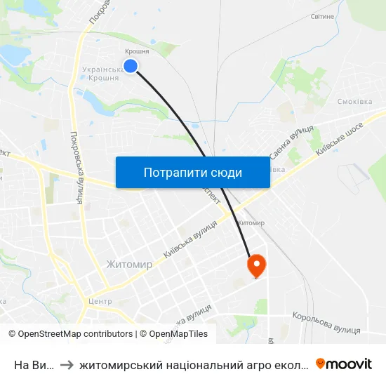 На Вимогу to житомирський національний агро екологічний університет map