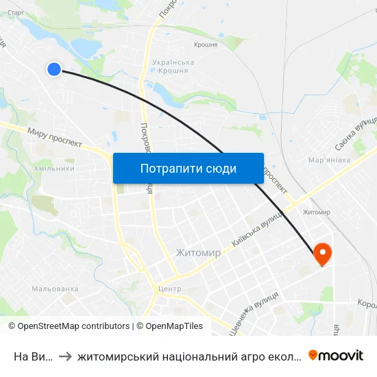 На Вимогу to житомирський національний агро екологічний університет map