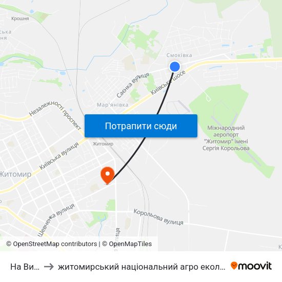 На Вимогу to житомирський національний агро екологічний університет map
