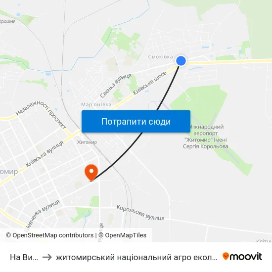 На Вимогу to житомирський національний агро екологічний університет map