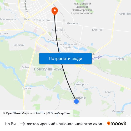 На Вимогу to житомирський національний агро екологічний університет map