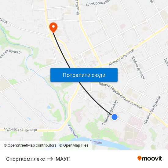 Спорткомплекс to МАУП map