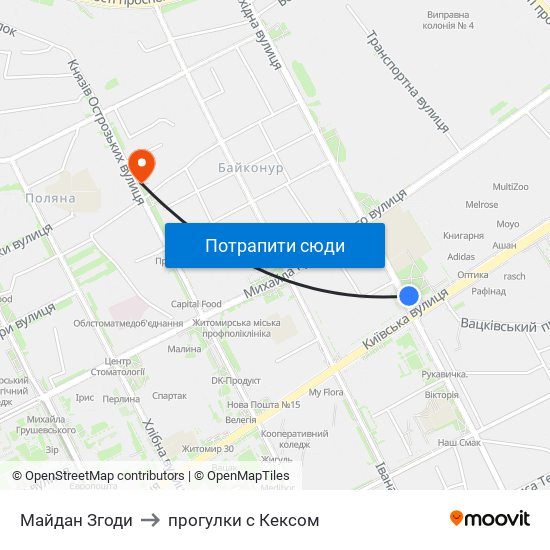 Майдан Згоди to прогулки с Кексом map