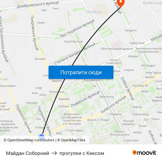 Майдан Соборний to прогулки с Кексом map