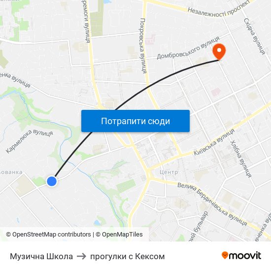 Музична Школа to прогулки с Кексом map