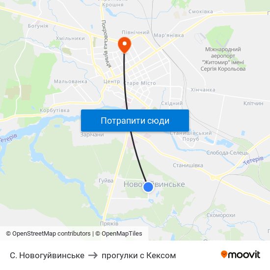 С. Новогуйвинське to прогулки с Кексом map