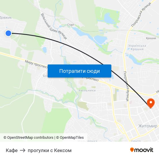 Кафе to прогулки с Кексом map