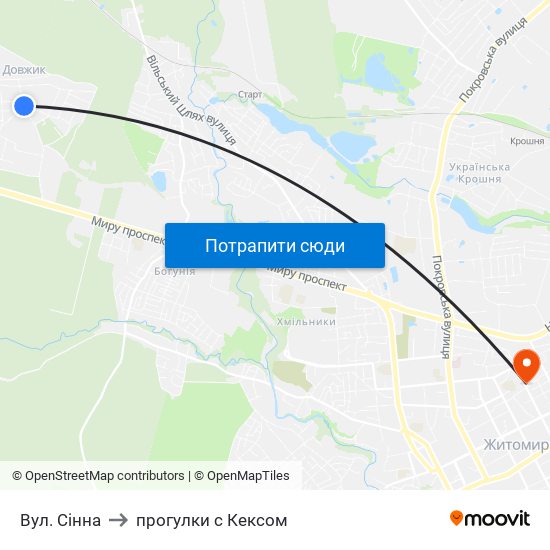 Вул. Сінна to прогулки с Кексом map