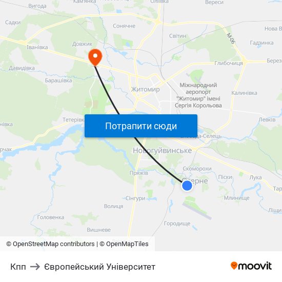 Кпп to Європейський Університет map