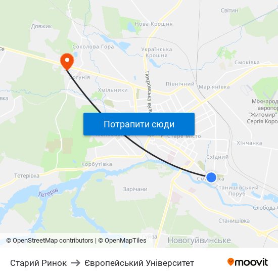 Старий Ринок to Європейський Університет map