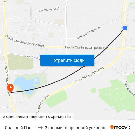 Садовый Проезд to Экономико-правовой университет map