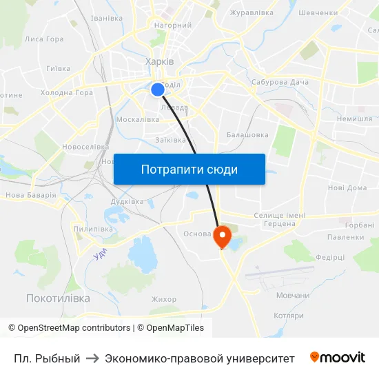 Пл. Рыбный to Экономико-правовой университет map