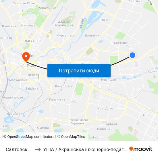 Салтовский Рэм to УІПА / Українська інженерно-педагогічна академія map