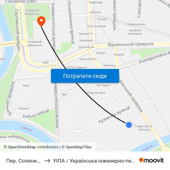 Пер. Соляниковський to УІПА / Українська інженерно-педагогічна академія map