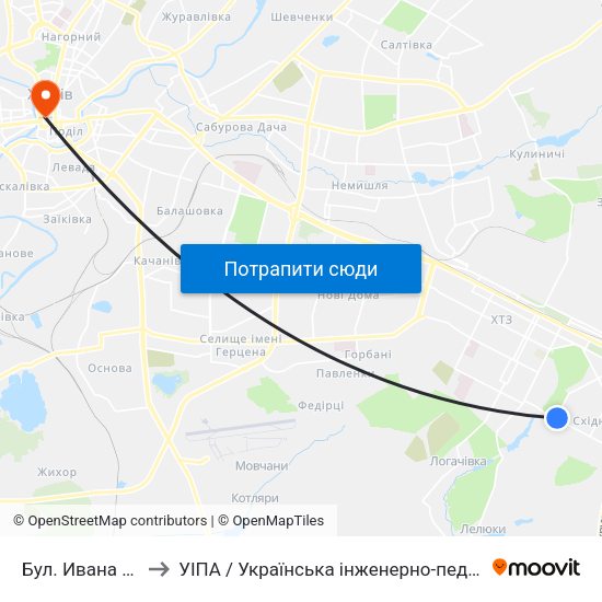 Бул. Ивана Каркача to УІПА / Українська інженерно-педагогічна академія map