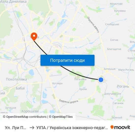 Ул. Луи Пастера to УІПА / Українська інженерно-педагогічна академія map
