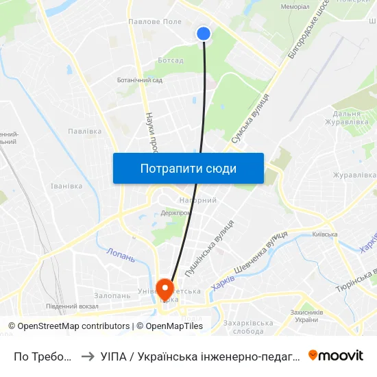 По Требованию to УІПА / Українська інженерно-педагогічна академія map