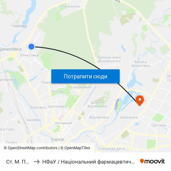 Ст. М. Победа to НФаУ / Національний фармацевтичний університет map