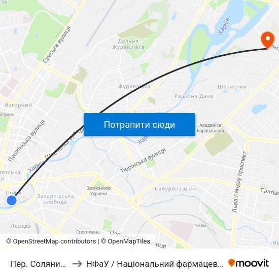 Пер. Соляниковський to НФаУ / Національний фармацевтичний університет map