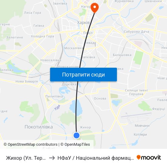 Жихор (Ул. Тернопольская) to НФаУ / Національний фармацевтичний університет map