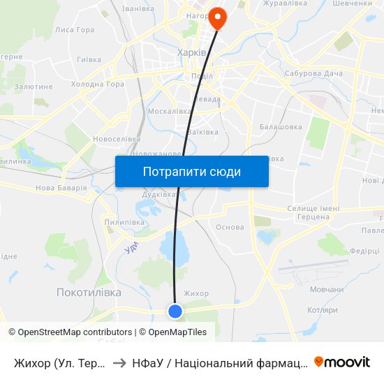 Жихор (Ул. Тернопольская) to НФаУ / Національний фармацевтичний університет map