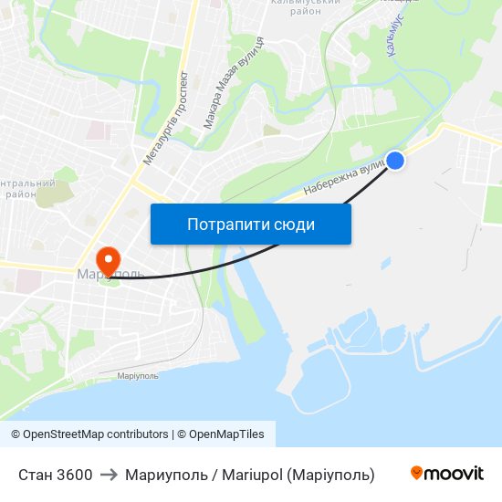 Стан 3600 to Мариуполь / Mariupol (Маріуполь) map