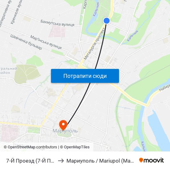 7-Й Проезд (7-Й Проїзд) to Мариуполь / Mariupol (Маріуполь) map