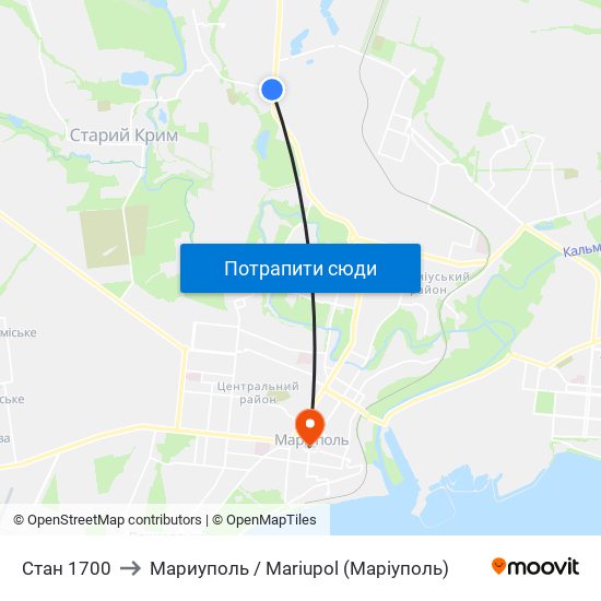 Стан 1700 to Мариуполь / Mariupol (Маріуполь) map