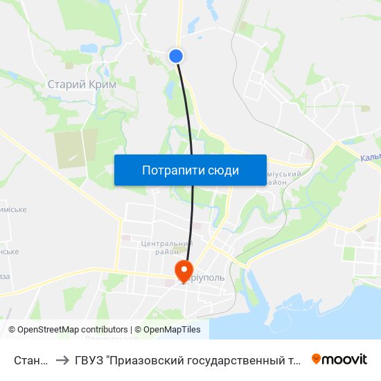 Стан 1700 to ГВУЗ "Приазовский государственный технический университет" map