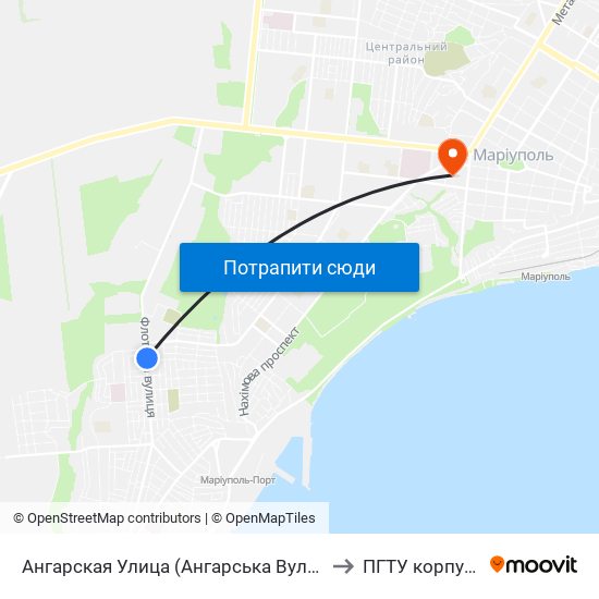 Ангарская Улица (Ангарська Вулиця) to ПГТУ корпус 1 map