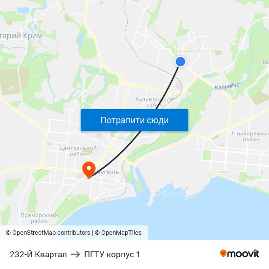 232-Й Квартал to ПГТУ корпус 1 map